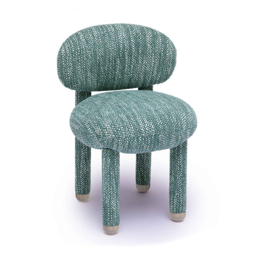 Manu Teal Nubby Performance Fabric Side Chair - Home And Beyond