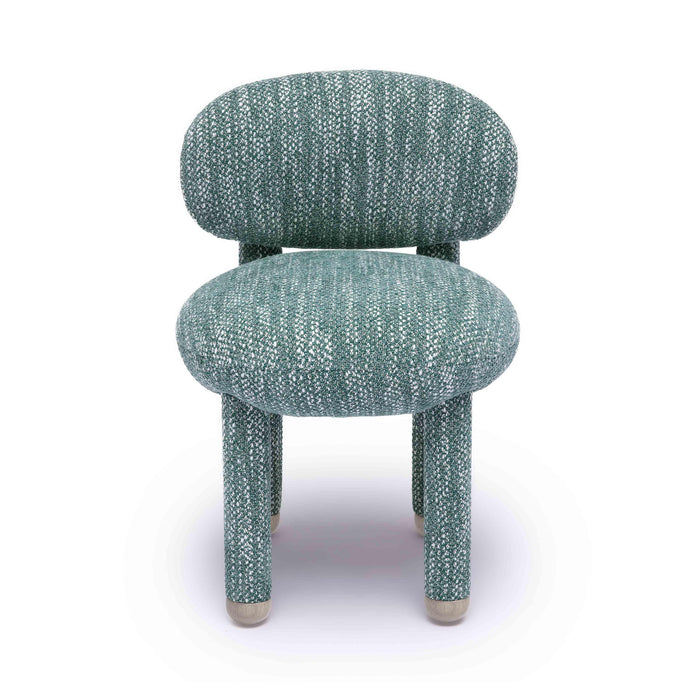 Manu Teal Nubby Performance Fabric Side Chair - Home And Beyond