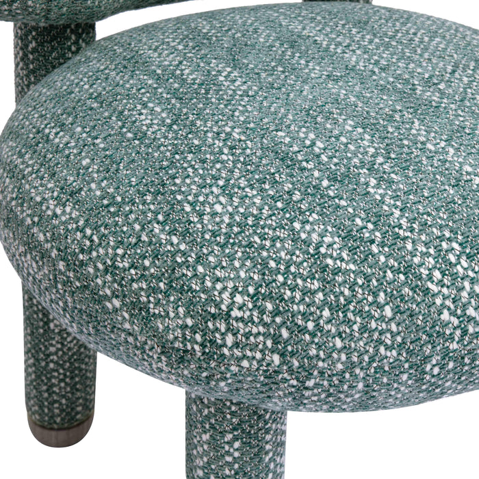 Manu Teal Nubby Performance Fabric Side Chair - Home And Beyond