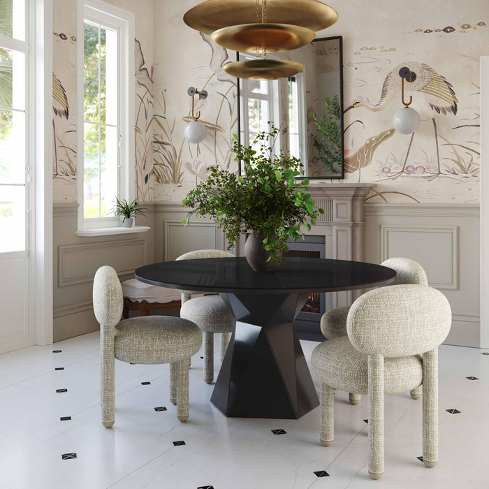 Manu Beige Nubby Performance Fabric Side Chair - Home And Beyond