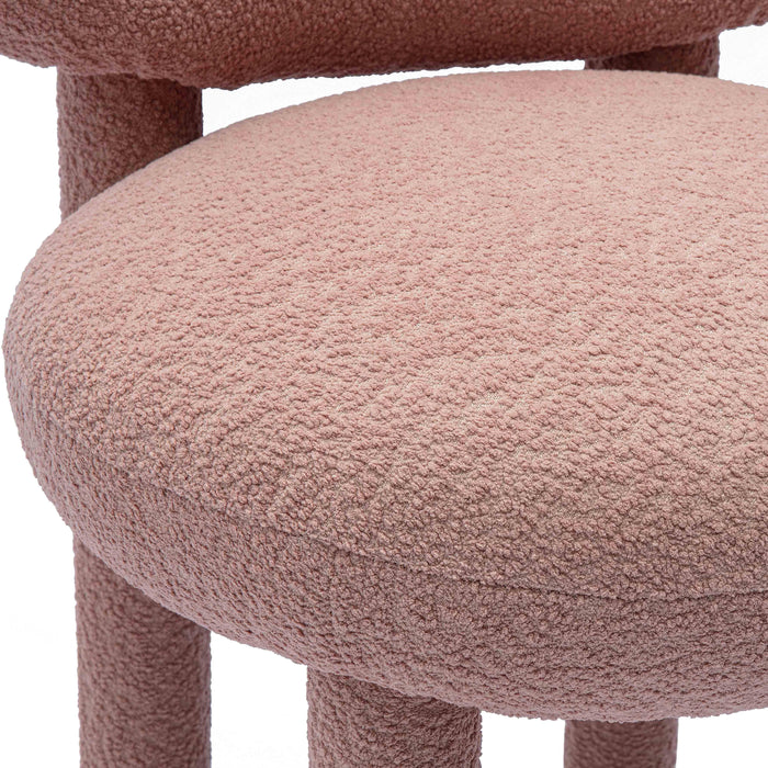 Manu Rose Pink Performance Boucle Side Chair - Home And Beyond