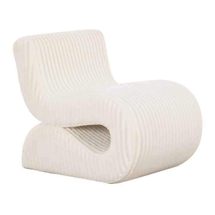 Senna Cream Oversized Corduroy Accent Chair - Home And Beyond