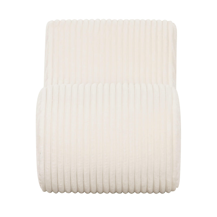 Senna Cream Oversized Corduroy Accent Chair - Home And Beyond