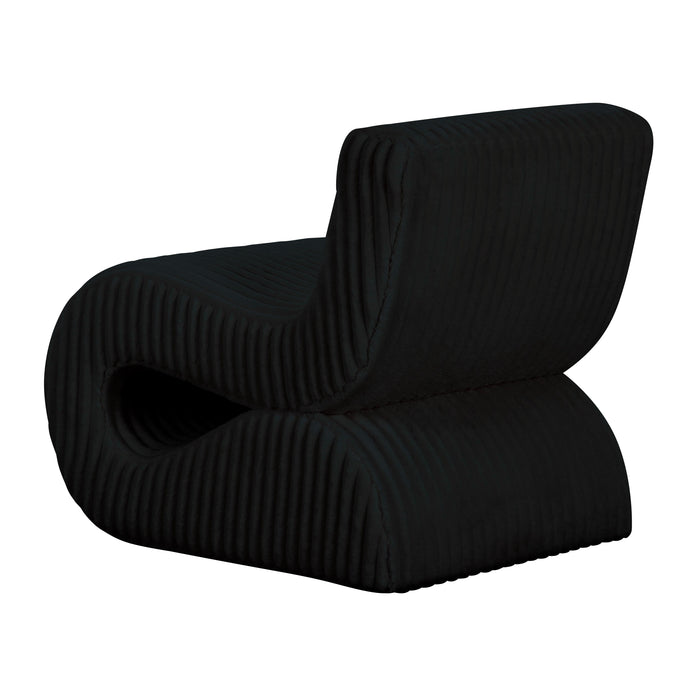 Senna Black Oversized Corduroy Accent Chair - Home And Beyond