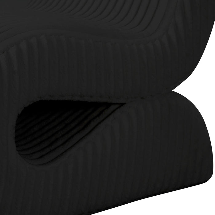 Senna Black Oversized Corduroy Accent Chair - Home And Beyond