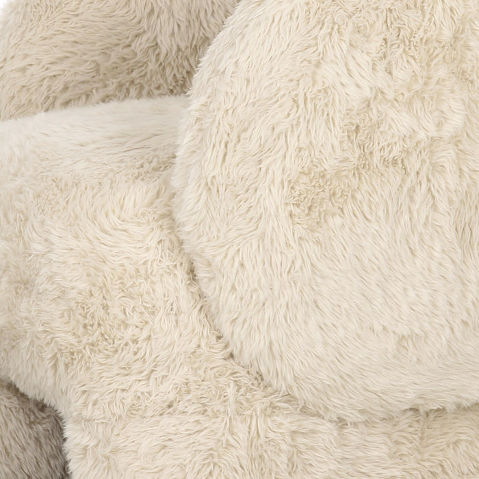 Kiki Natural Vegan Shearling Accent Chair - Home And Beyond