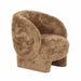 Kiki Dark Taupe Vegan Shearling Accent Chair - Home And Beyond