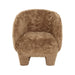 Kiki Dark Taupe Vegan Shearling Accent Chair - Home And Beyond