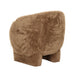 Kiki Dark Taupe Vegan Shearling Accent Chair - Home And Beyond