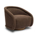 Rory Chocolate Brown Boucle Swivel Chair - Home And Beyond