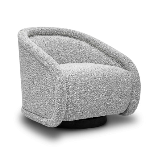 Rory Grey Boucle Swivel Chair - Home And Beyond
