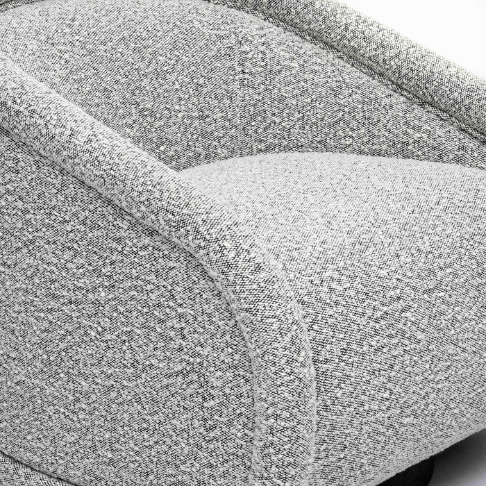 Rory Grey Boucle Swivel Chair - Home And Beyond