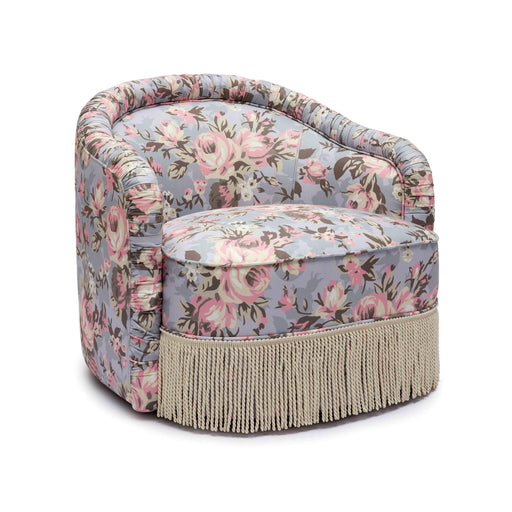Pamela Spring Floral Print Tasseled Lounge Chair - Home And Beyond