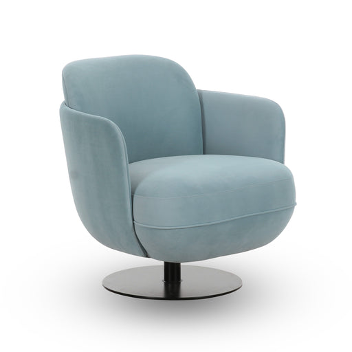 Solange Performance Velvet Swivel Accent Chair - Home And Beyond