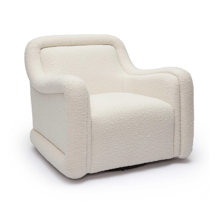 Charli Cream Boucle Swivel Chair - Home And Beyond