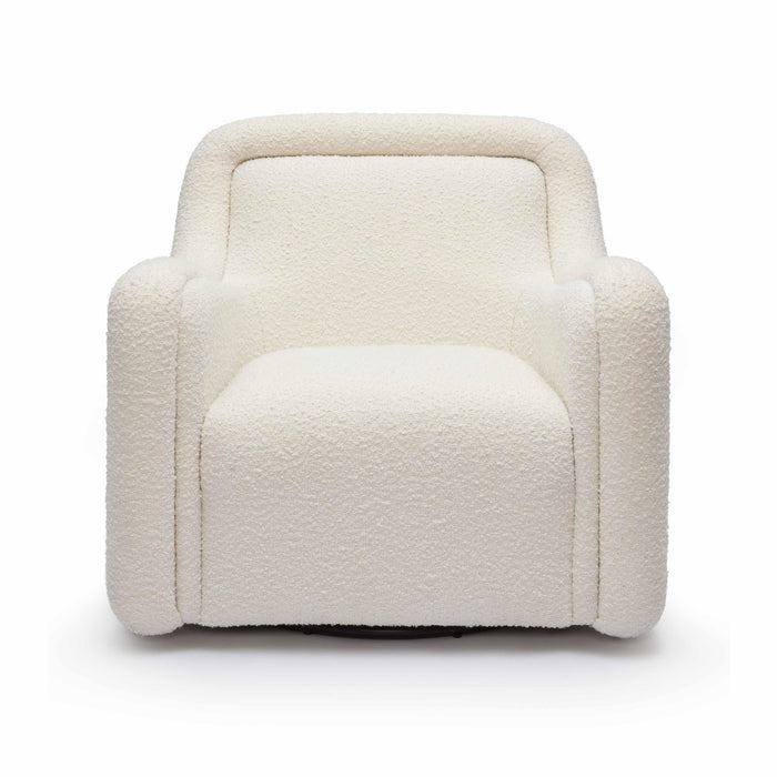 Charli Cream Boucle Swivel Chair - Home And Beyond