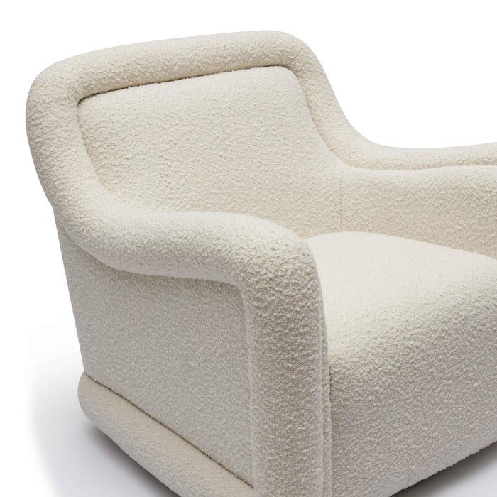 Charli Cream Boucle Swivel Chair - Home And Beyond