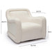 Charli Cream Boucle Swivel Chair - Home And Beyond