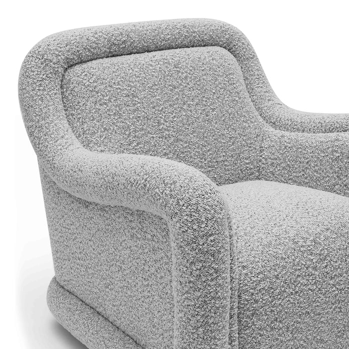 Charli Grey Boucle Swivel Chair - Home And Beyond