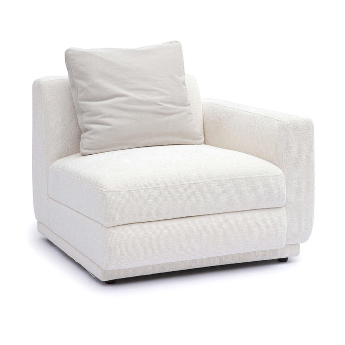 Perry Cream Performance Chenille Modular Corner Chair - Home And Beyond