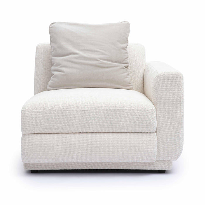 Perry Cream Performance Chenille Modular Corner Chair - Home And Beyond