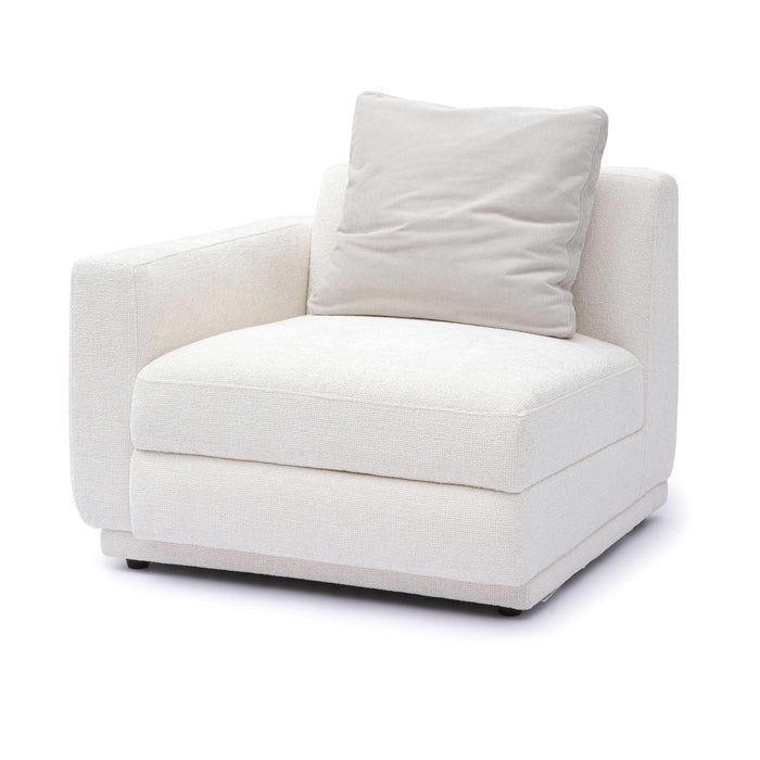 Perry Cream Performance Chenille Modular Corner Chair - Home And Beyond