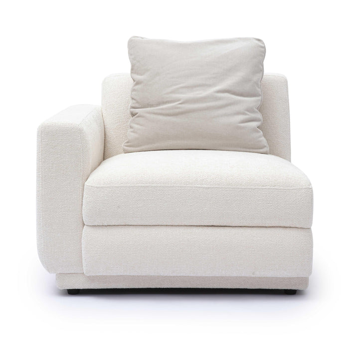 Perry Cream Performance Chenille Modular Corner Chair - Home And Beyond