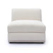 Perry Cream Performance Chenille Modular Armless Chair - Home And Beyond