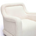 Charli Cream Basketweave Chenille Swivel Chair - Home And Beyond