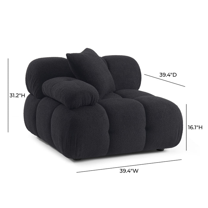 Calliope Performance Vegan Shearling Modular Corner Chair - Home And Beyond
