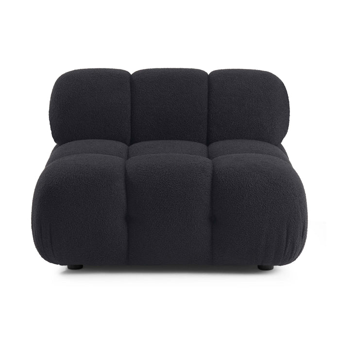 Calliope Performance Vegan Shearling Modular Armless Chair - Home And Beyond