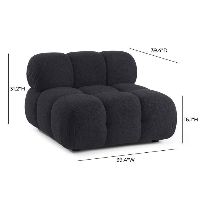 Calliope Performance Vegan Shearling Modular Armless Chair - Home And Beyond