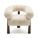 Spara Contract-Grade Straight Vegan Shearling Accent Chair - Home And Beyond