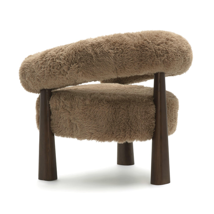 Spara Contract-Grade Straight Vegan Shearling Accent Chair - Home And Beyond