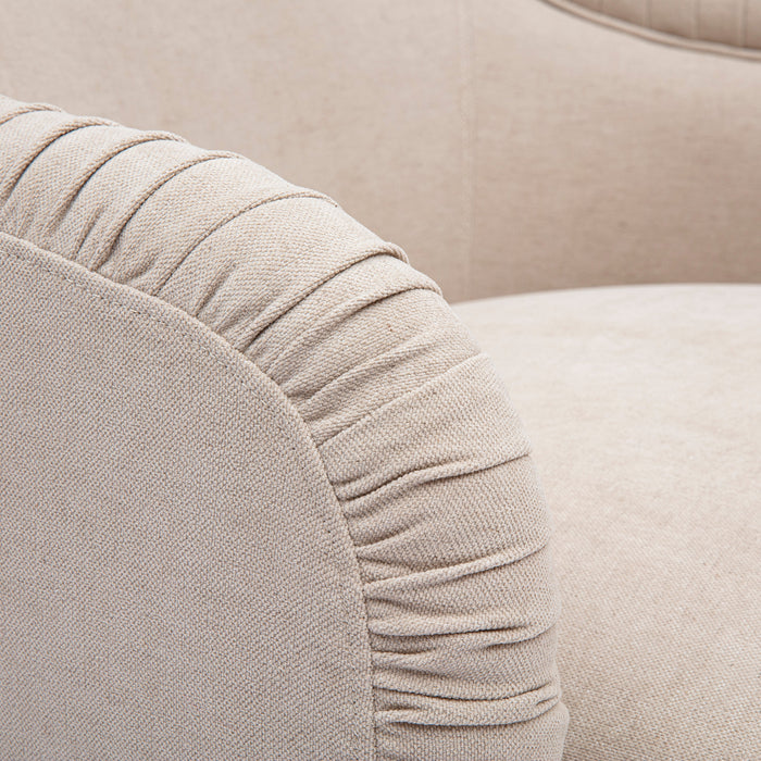 Pamela Tan Performance Chenille Tasseled Lounge Accent Chair - Home And Beyond