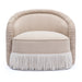 Pamela Tan Performance Chenille Tasseled Lounge Accent Chair - Home And Beyond