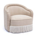 Pamela Tan Performance Chenille Tasseled Lounge Accent Chair - Home And Beyond