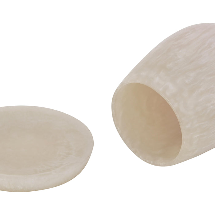 Rounded Tan Swirl Resin Kiddush Cup - Home And Beyond