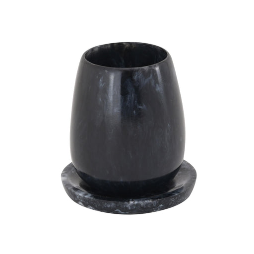Rounded Black Swirl Resin Kiddush Cup - Home And Beyond