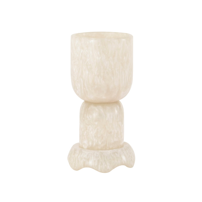 Platform Tan Swirl Resin Kiddush Cup - Home And Beyond