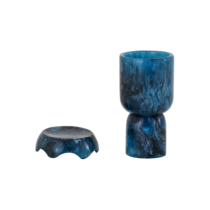 Platform Blue Swirl Resin Kiddush Cup - Home And Beyond