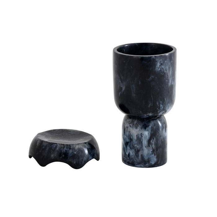 Platform Black Swirl Resin Kiddush Cup - Home And Beyond