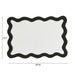 Scalloped Edge Black and White Cotton Placemat - Set of 4 - Home And Beyond