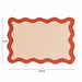 Scalloped Edge Rust and Orange Cotton Placemat - Set of 4 - Home And Beyond