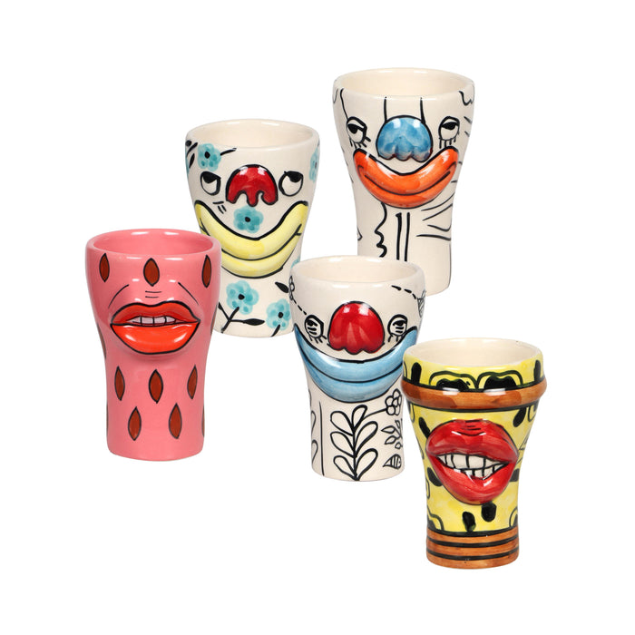 Velma Collection - Set of all 5 Ceramic Glasses - Home And Beyond