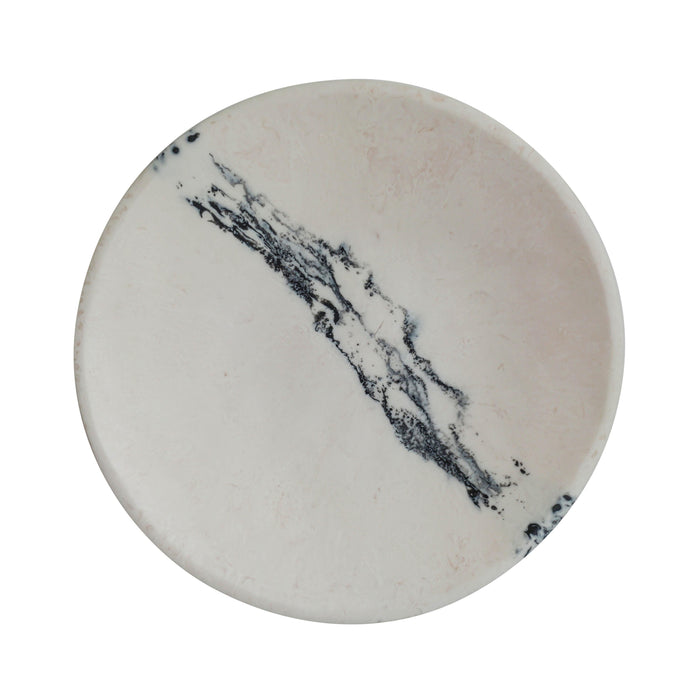 Ikani Black &amp; White Resin Serving Plate - Home And Beyond