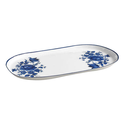 Cottage China Blue &amp; White Serving Tray - Home And Beyond