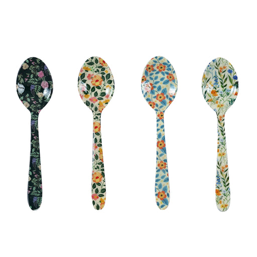 Planted Tea Spoons in Mixed Garden Prints - Set of 4 - Home And Beyond