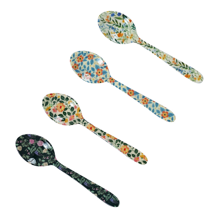 Planted Tea Spoons in Mixed Garden Prints - Set of 4 - Home And Beyond