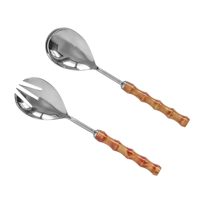 Bamboozled Stainless Steel Salad Serving Spoons - Set of 2 - Home And Beyond